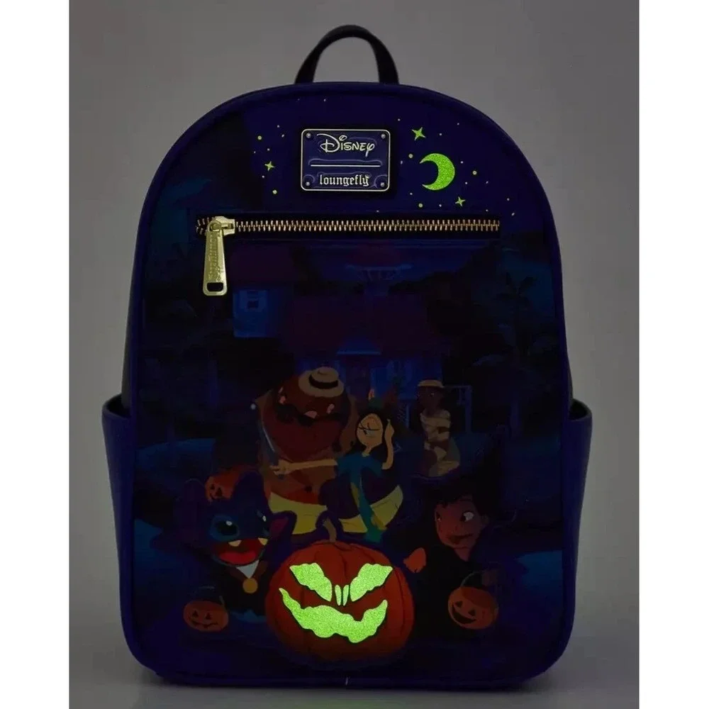 Loungefly‎ Disney Lilo and Stitch Trick or Treating Group Portrait Glow Backpack
